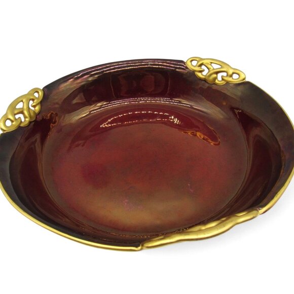 CARLTON WARE Rouge Royale Burgundy Red Bowl and Creamer England Vintage - Picture 5 of 16